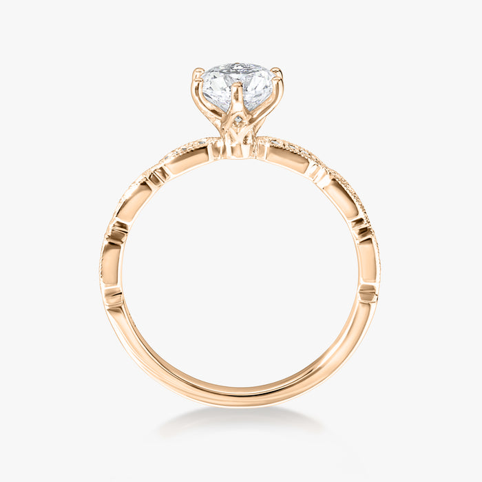 Nova Birthstone Art Deco Helix Ring