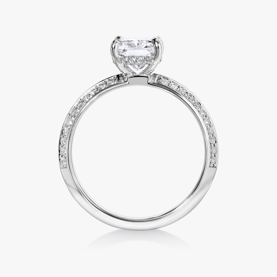 Hidden Halo Knife Edge Pave Ring - Carrie K.
