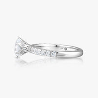 Crown Solitaire with Pave Band - Carrie K.