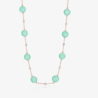 Jade Bead with Diamond Chain 16