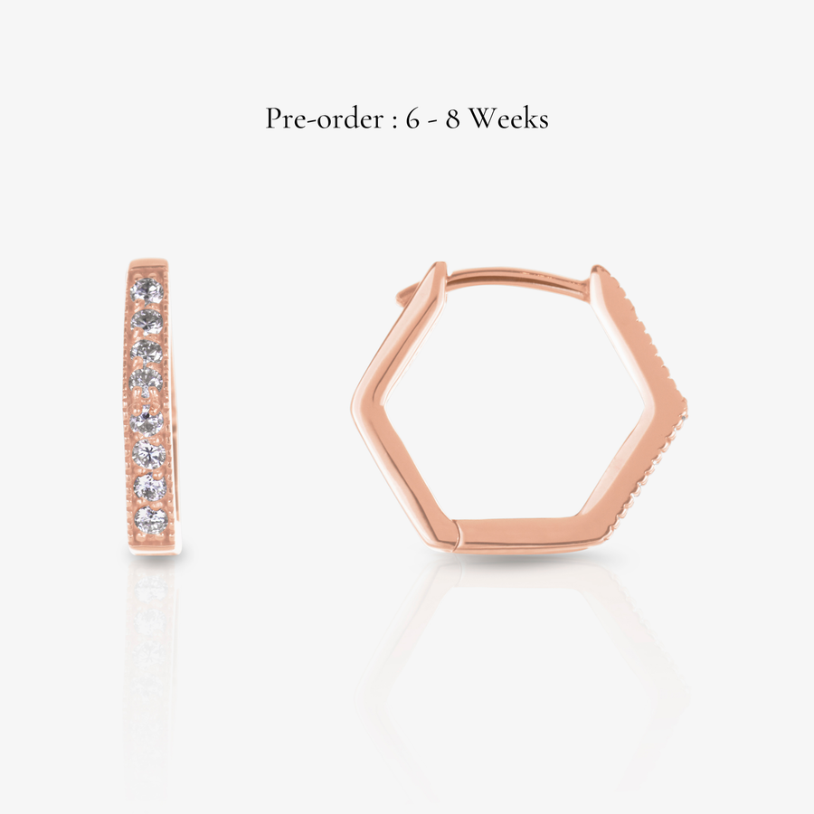 Hexa Hoop (14K Gold)