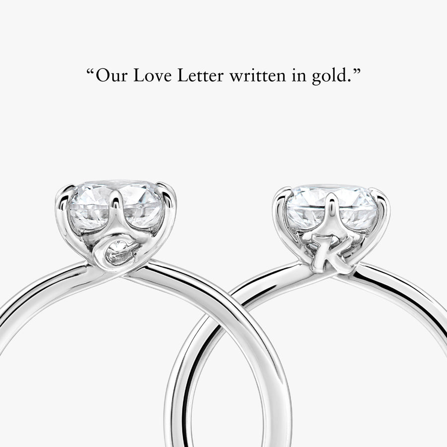 The Love Letter Ring With Tapered Band