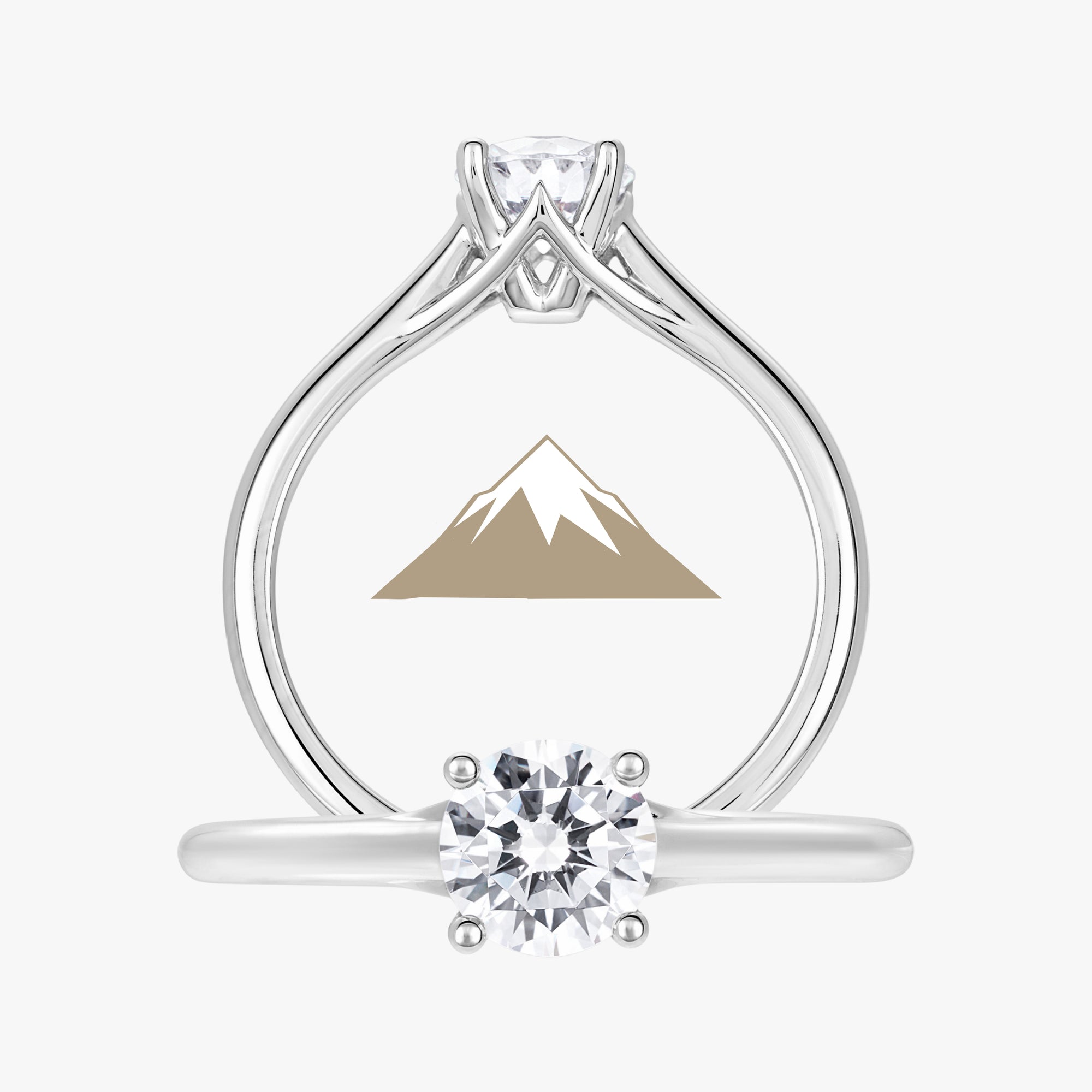 Pinnacle Ring With Straight Band