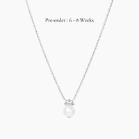 Star Mini Pearl Necklace (14K Gold)