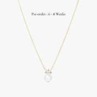 Star Mini Pearl Necklace (14K Gold)