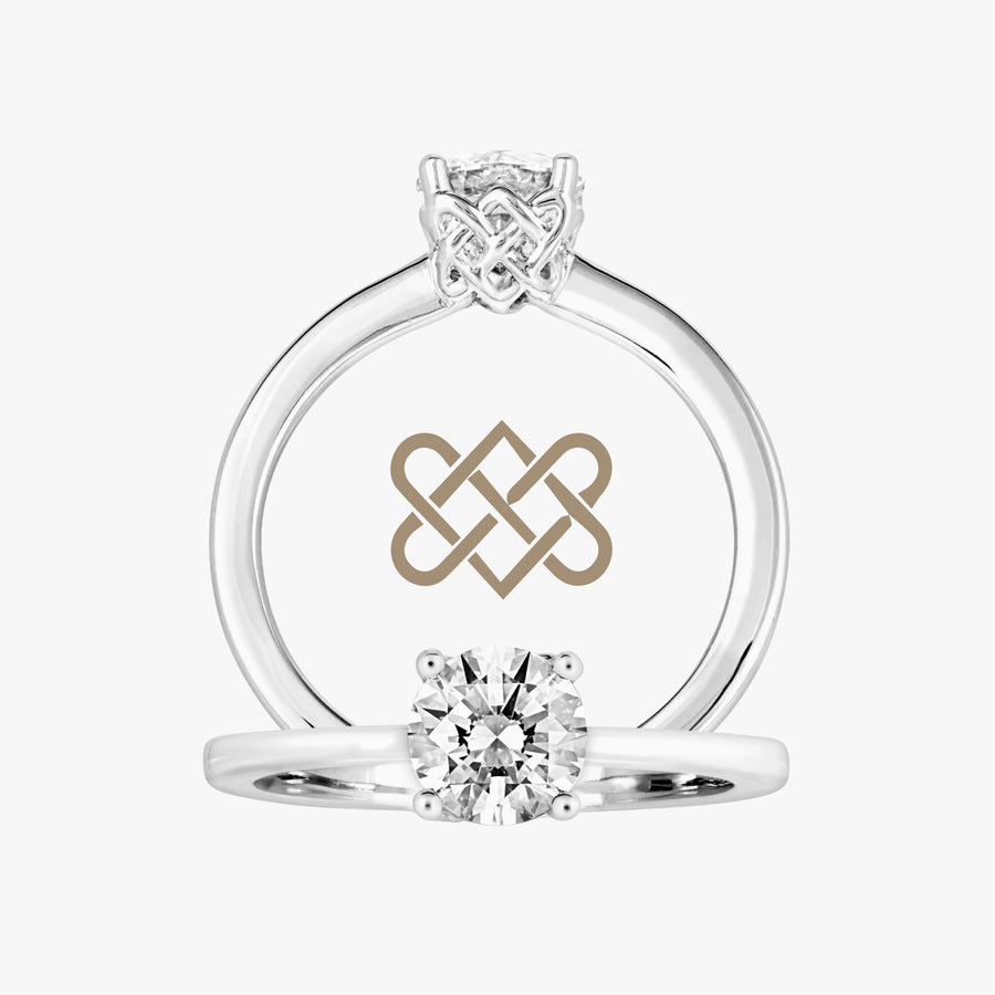 Love Knot Ring With Tapered Band