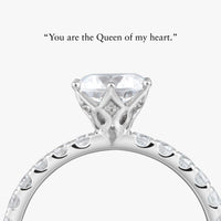Crown Solitaire with Pave Band