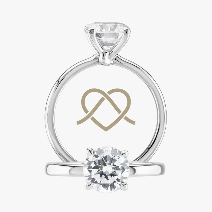 Forget-Me-Knot Ring With Straight Band