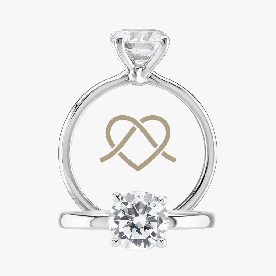 Forget-Me-Knot Ring With Straight Band