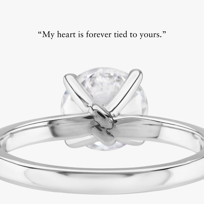 Forget-Me-Knot Ring With Straight Band