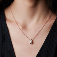 Star Mini Pearl Necklace (14K Gold) - Carrie K. 