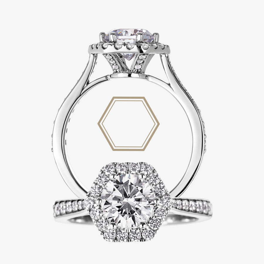 Hexa Halo Ring