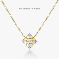 Blessings Mini Mother of Pearl Necklace (14K Gold)