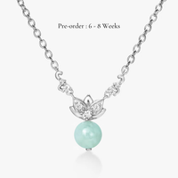Lotus Green Jade Necklace