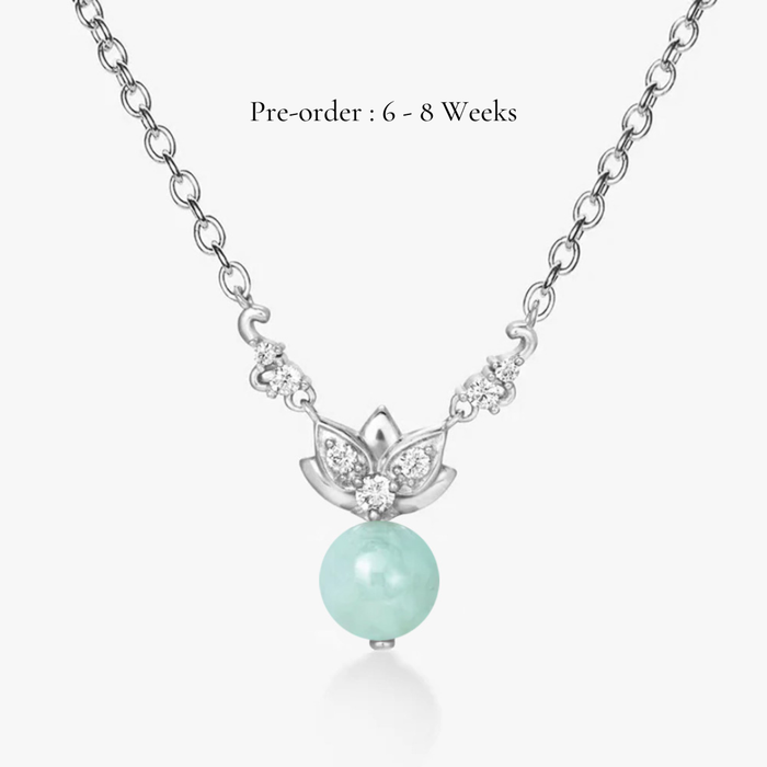Lotus Green Jade Necklace