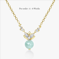 Lotus Green Jade Necklace