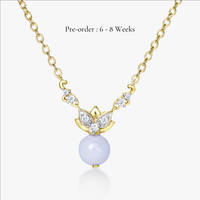 Lotus Lavender Jade Necklace