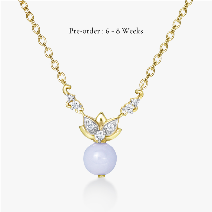 Lotus Lavender Jade Necklace