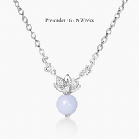 Lotus Lavender Jade Necklace