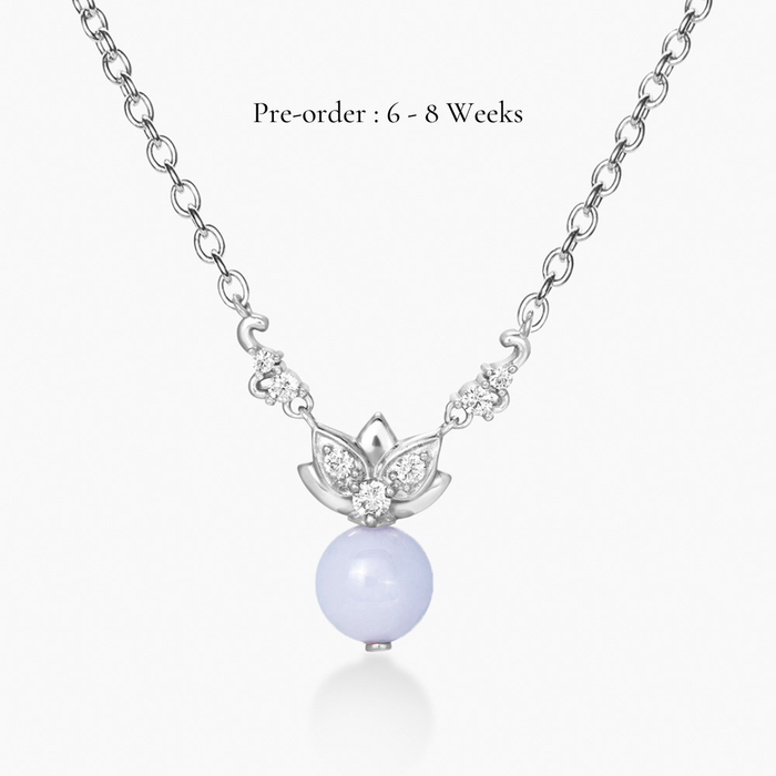 Lotus Lavender Jade Necklace