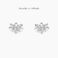 Lotus Ear Studs (14K Gold)