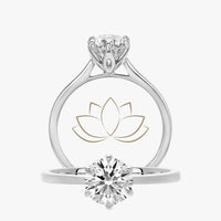 Lotus Ring With Tapered Band