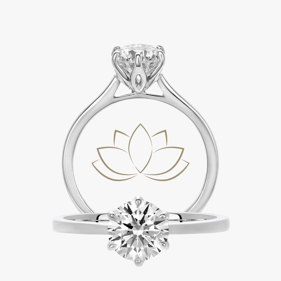 Lotus Ring With Tapered Band