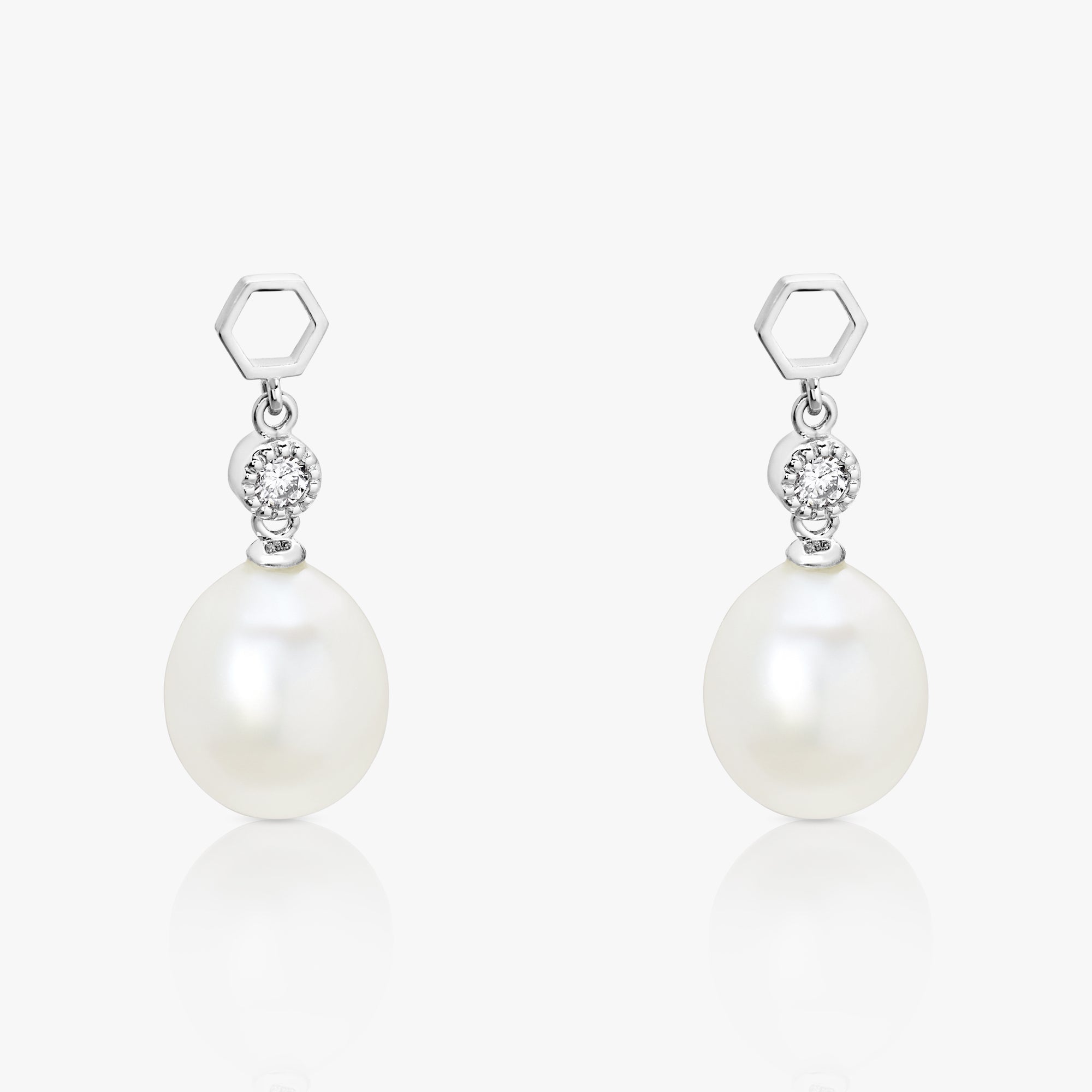 South Sea Pearl (Pear-Shaped) Brilliant Ear Drops - Carrie K.