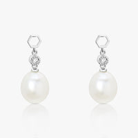 South Sea Pearl (Pear-Shaped) Brilliant Ear Drops - Carrie K.
