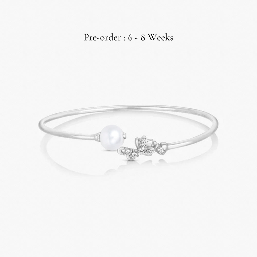 Lotus Pearl Twisty Bangle - Carrie K. 