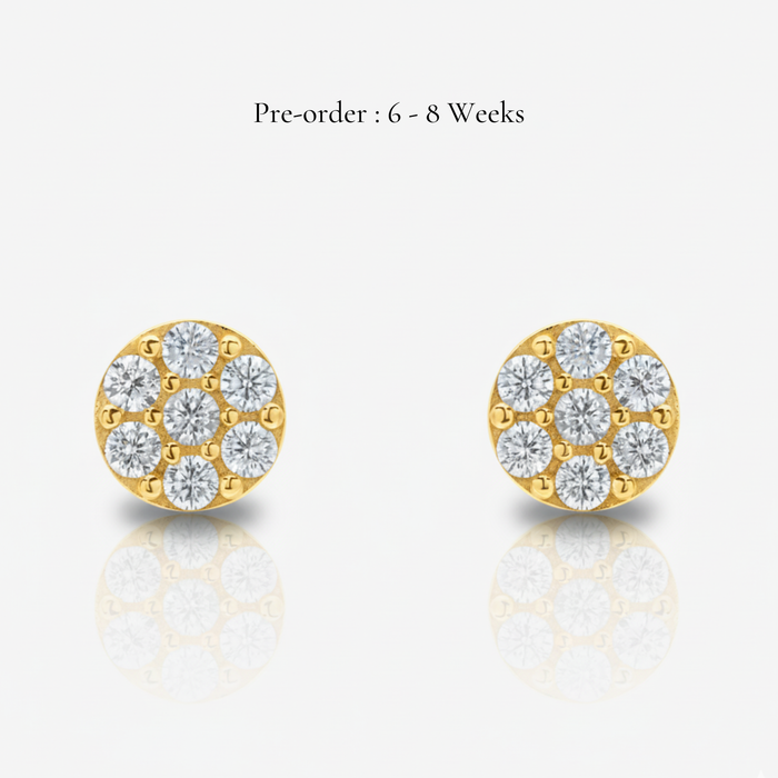 Round Pave Studs (18K Gold) - Carrie K.