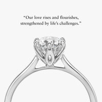 Lotus Ring With Tapered Band