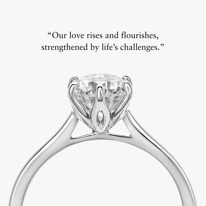 Lotus Ring With Tapered Band