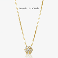 Hexa Halo Necklace (18K Gold) - Carrie K.