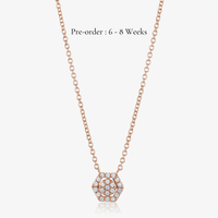 Hexa Halo Necklace (18K Gold) - Carrie K.