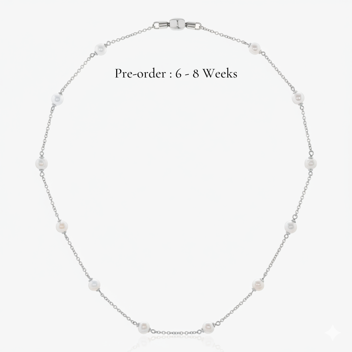 Pearl Chain Necklace 16-inch (14K Gold)