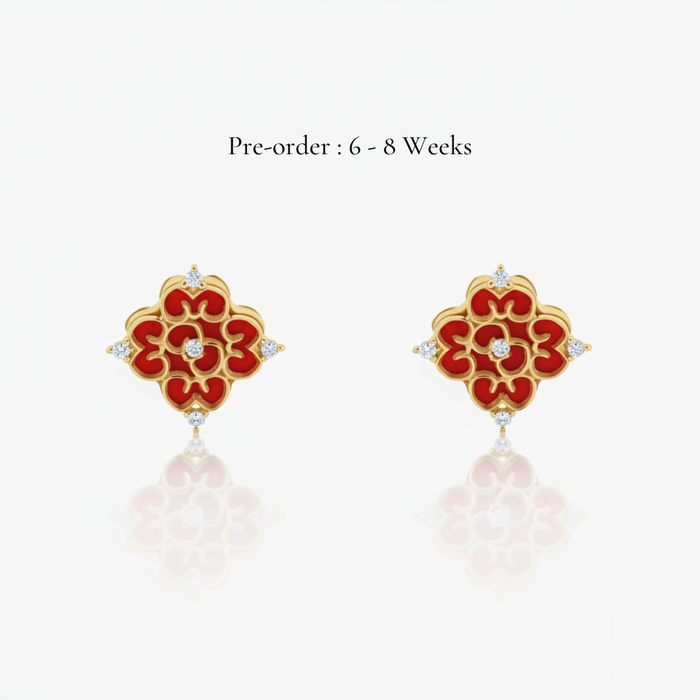 Blessings Mini Red Agate Studs - Carrie K.