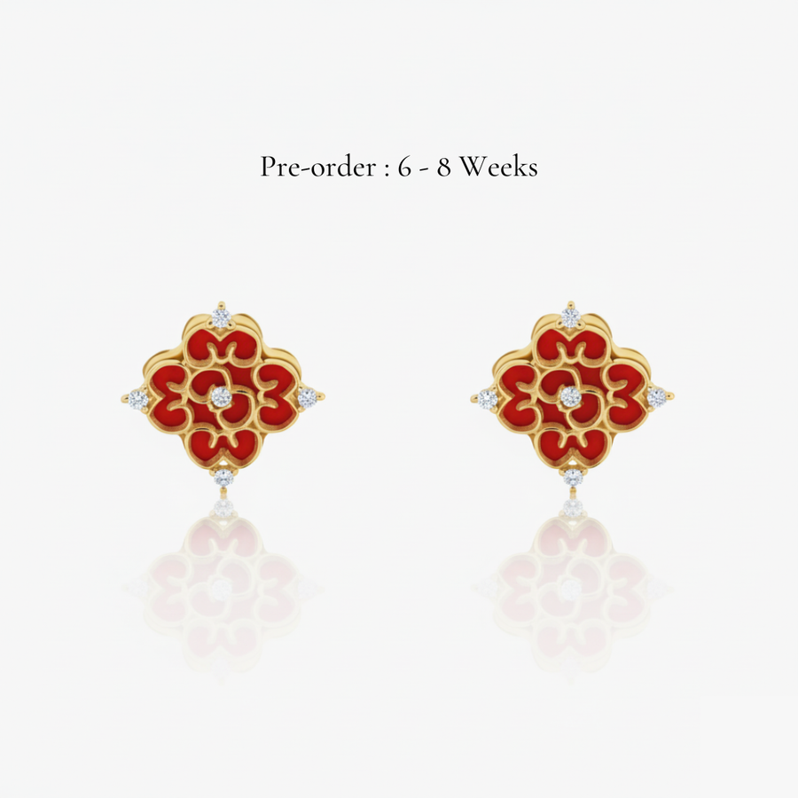 Blessings Mini Red Agate Studs - Carrie K.