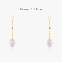 Jade Long Ear Drops (14K Gold)
