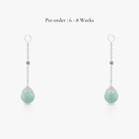 Jade Long Ear Drops (14K Gold)