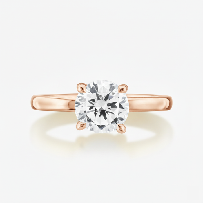 Forget-Me-Knot Ring With Straight Band - Carrie K.