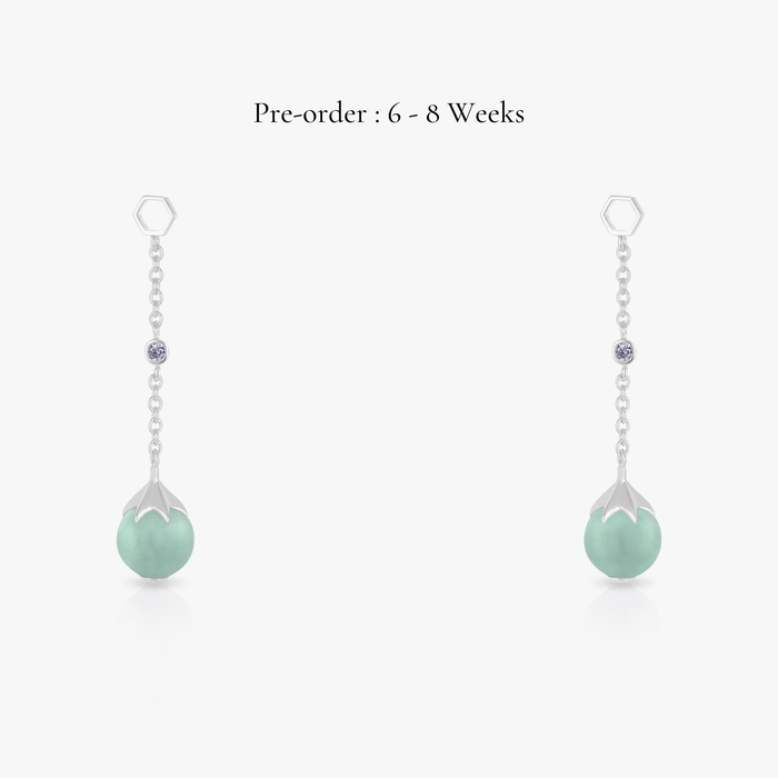 Jade Long Ear Drops (14K Gold)