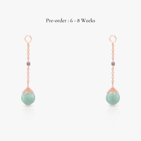 Jade Long Ear Drops (14K Gold)