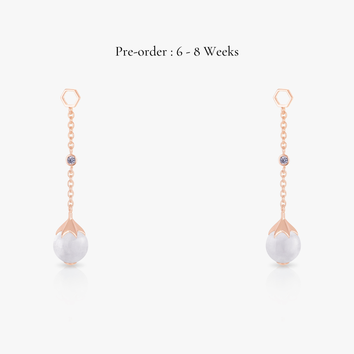 Jade Long Ear Drops (14K Gold)