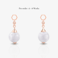 Jade Ear Drops  (14K Gold)