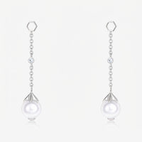 Pearl Long Ear Drops (14K Gold) - Carrie K.