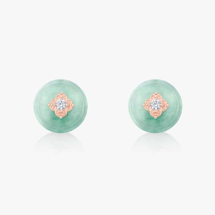 Blessings Jade Studs (14K Gold) - Carrie K.