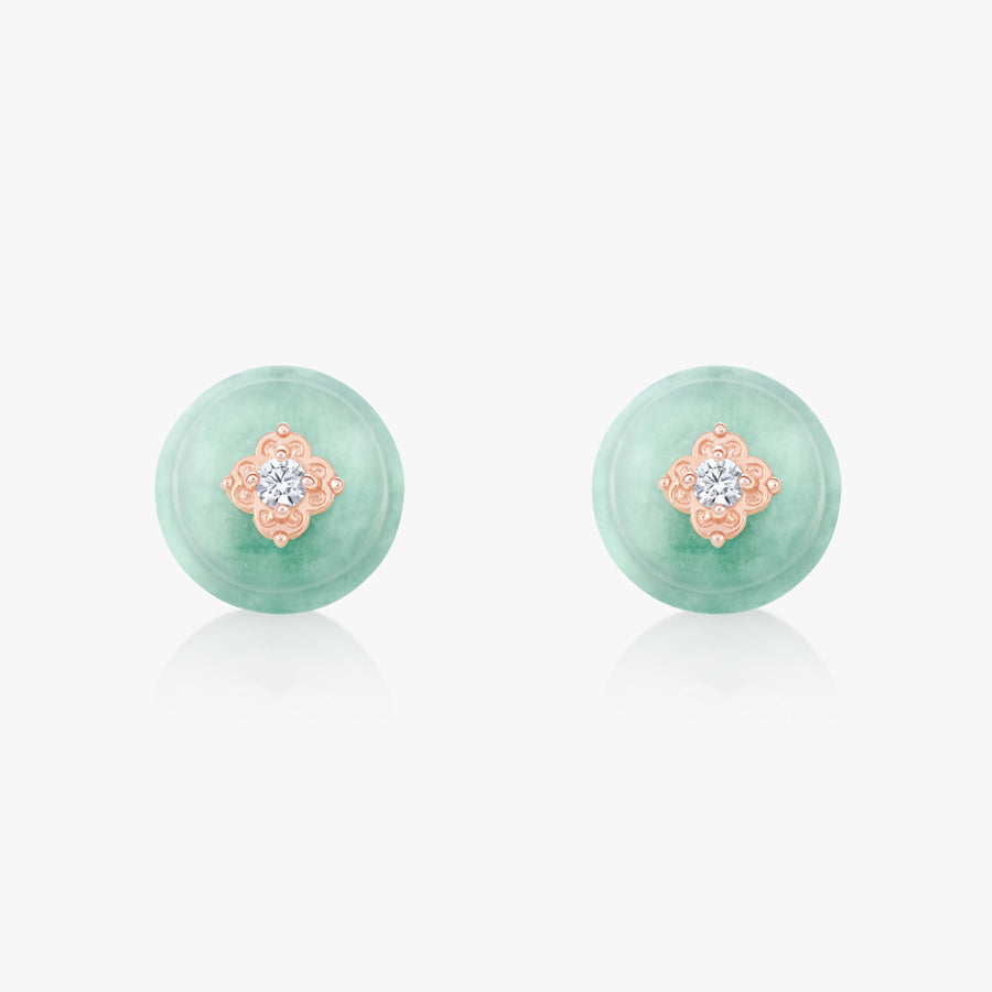 Blessings Jade Studs (14K Gold) - Carrie K.
