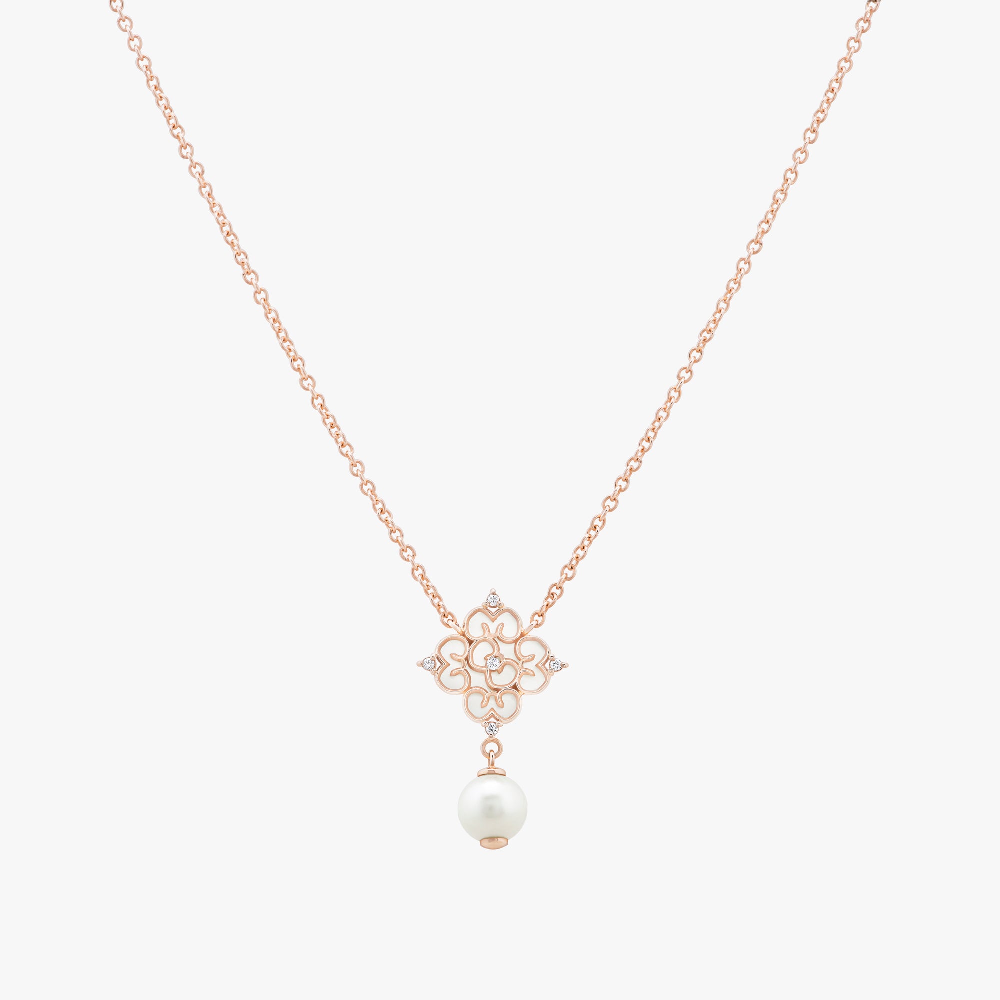 Blessings Pearl Necklace with Mother of Pearl (14K Gold) - Carrie K.