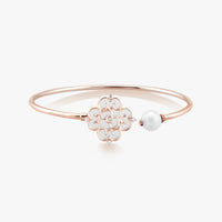 Blessings Pearl Twisty Bangle with Mother of Pearl - Carrie K.